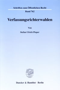 Cover Verfassungsrichterwahlen