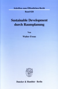 Cover Sustainable Development durch Raumplanung