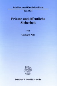 Cover Private und öffentliche Sicherheit