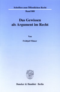 Cover Das Gewissen als Argument im Recht