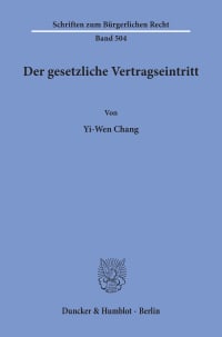 Cover Der gesetzliche Vertragseintritt