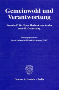 Cover Gemeinwohl und Verantwortung