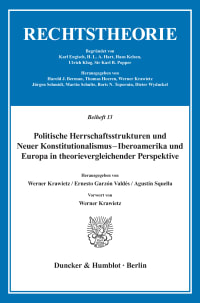 Cover Politische Herrschaftsstrukturen und Neuer Konstitutionalismus - Iberoamerika und Europa in theorievergleichender Perspektive