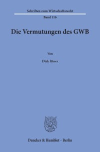 Cover Die Vermutungen des GWB