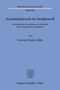 Cover Anscheinsbeweis im Strafprozeß