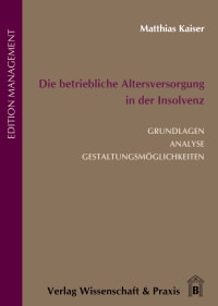 Cover Die betriebliche Altersversorgung in der Insolvenz