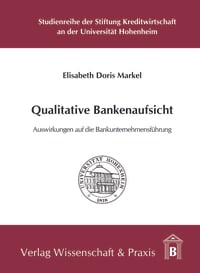 Cover Qualitative Bankenaufsicht