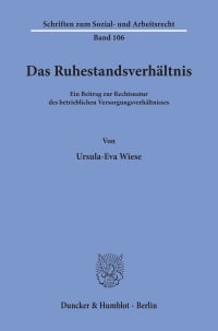 Cover Das Ruhestandsverhältnis