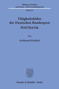 Cover Tätigkeitsfelder der Deutschen Bundespost POSTBANK