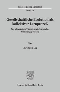 Cover Gesellschaftliche Evolution als kollektiver Lernprozeß