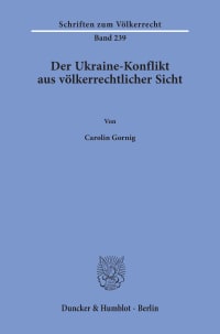 Cover Der Ukraine-Konflikt aus völkerrechtlicher Sicht