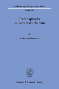 Cover Fremdsprache im Arbeitsverhältnis