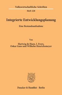 Cover Integrierte Entwicklungsplanung