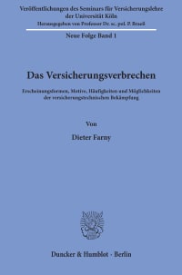 Cover Das Versicherungsverbrechen