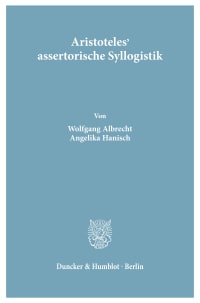 Cover Aristoteles' assertorische Syllogistik