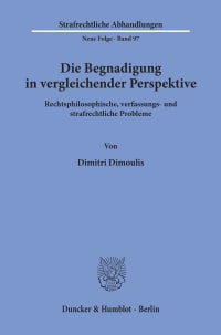 Cover Die Begnadigung in vergleichender Perspektive