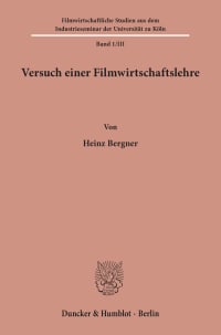 Cover Versuch einer Filmwirtschaftslehre