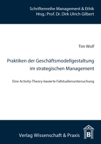 Cover Praktiken der Geschäftsmodellgestaltung im strategischen Management