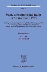 Cover Staat, Verwaltung und Recht in Afrika 1960 - 1985