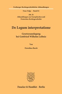 Cover De Legum interpretatione