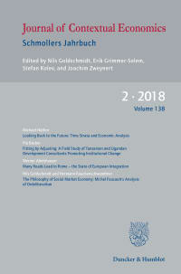 Cover Journal of Contextual Economics – Schmollers Jahrbuch (JCE)