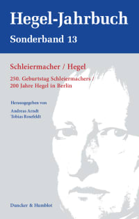 Cover Schleiermacher / Hegel