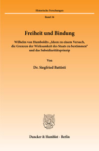 Cover Freiheit und Bindung