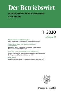 Cover Der Betriebswirt (DBW)