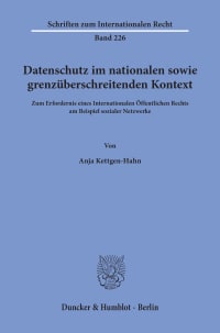 Cover Datenschutz im nationalen sowie grenzüberschreitenden Kontext