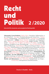 Cover Recht und Politik (RuP)
