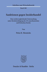 Cover Sanktionen gegen Insiderhandel