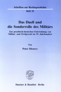 Cover Das Duell und die Sonderrolle des Militärs