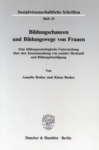 Cover Bildungschancen und Bildungswege von Frauen