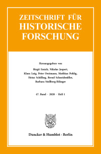Cover Zeitschrift für Historische Forschung (ZHF)