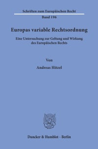 Cover Europas variable Rechtsordnung