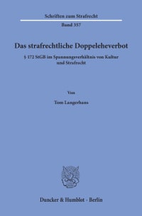 Cover Das strafrechtliche Doppeleheverbot