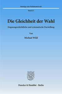 Cover Die Gleichheit der Wahl