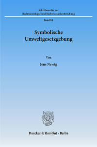 Cover Symbolische Umweltgesetzgebung