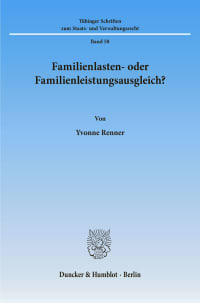 Cover Familienlasten- oder Familienleistungsausgleich?