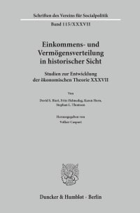 Cover Einkommens- und Vermögensverteilung in historischer Sicht