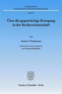 Cover Über die gegenwärtige Bewegung in der Rechtswissenschaft