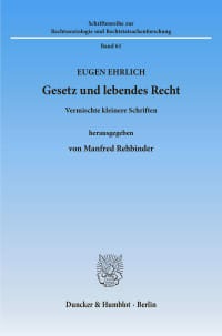 Cover Gesetz und lebendes Recht