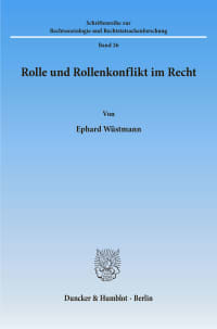 Cover Rolle und Rollenkonflikt im Recht