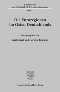 Cover Die Euroregionen im Osten Deutschlands