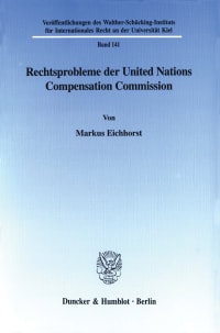 Cover Rechtsprobleme der United Nations Compensation Commission