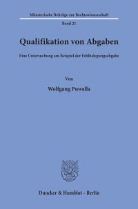 Cover Qualifikation von Abgaben