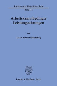 Cover Arbeitskampfbedingte Leistungsstörungen