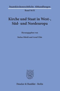 Cover Kirche und Staat in West-, Süd- und Nordeuropa