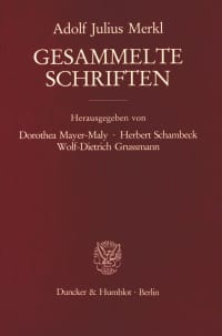 Cover Gesammelte Schriften