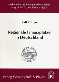 Cover Regionale Finanzplätze in Deutschland